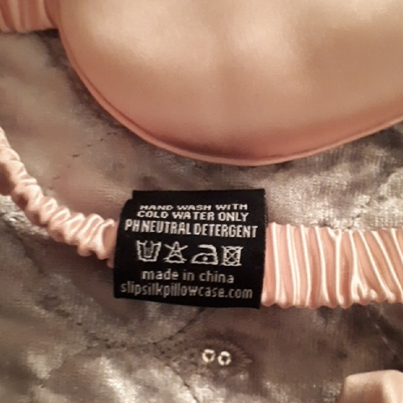 Slip Silk 100% Blush Silk Eye Mask & Slip 100% Silk Hair Tie Scrunchie Lot Set - Picture 10 of 10
